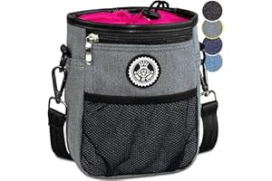 Hund ist KÖNIG® Bolsa de premios para Perros – el Todoterreno – Resistente Bolsa de Comida para Perros con Mucho Espacio para el Paseo y el Entrenamiento de Perros – con dispensador de Bolsas