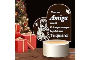HOOJTNY Regalo Amiga Regalos Mujer Cumpleaños Originales Luz Nocturna Regalo Cumpleaños Amiga Regalo Original Mujer Amiga Amistad Madre Hermana