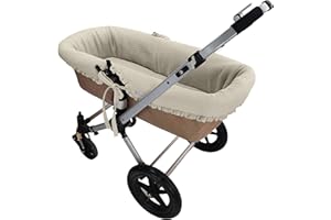 Borda y más Cubre capazo de piqué gofre + sábana bajera - Funda universal capazo acolchada + bajera – Paredes capazo – Cubierta capazo – Nenel