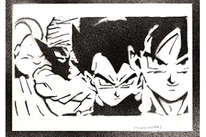 moreno-mata Autentici Graffiti Fatti a Mano Dragon Ball Handmade Poster Anime e Manga Quadro Moderno Soggiorno Decorazione Parete Regalo Uomo e Donna