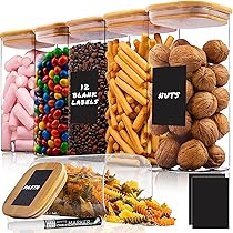 Deco Haus® Kruidenpotten Vierkant Luchtdicht 36 Delige Set [incl
