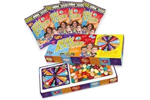 Jelly Belly Beans Boozled Glücksrad & Nachfüllset der 6. Generation, 100g + 4x54g Bags - eklige Geschmacksduelle wie Tutti-Frutti/Stinkende Socken, ideal für Partys & Spieleabende