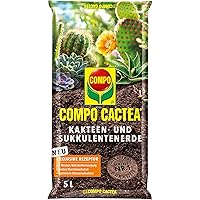 COMPO CACTEA Kakteen- und Sukkulentenerde mit 8 Wochen Dünger für alle Kakteenarten und dickblättrige Pflanzen…
