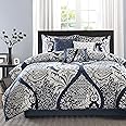 Vienna Cotton Printed Comforter Set Indigo Queen