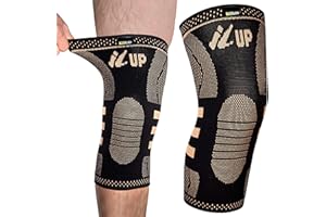 iCOOLIO Soporte de rodilla antideslizante, rodillera para desgarro de menisco, ligamento, artritis, alivio del dolor articular, deportes y rodilleras de fitness Para mujeres y hombres
