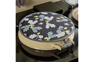 BLAKE & BULL Insulated hob Cover Chef's pad for use with Aga Range cookers - 'Oak and Bumble' Design. Made in The UK with 100% Cotton. Insulated Design. Includes Hanging Loop.