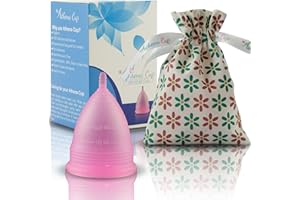 ATHENA CUP Athena Menstrual Cup One-Pack, Period Cups for Light to Regular Flow (Size 1 Small) - Soft Reusable Menstruation Cup - BPA Free Feminine Silicone Cup - Easy to Use and Clean Tampon and Pad Alternative (Transparent Pink)