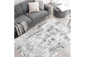 ‎VAMCHEER Vamcheer Teppich Wohnzimmer Kurzflor Moderner - Schlafzimmer Teppich Flauschiger,Waschbar Boho Teppich,Teppiche Groß für Arbeitszimmer, Büro,Super Weich, Anti-Rutsch,120x170 cm Beige/Grau