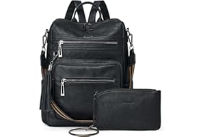 Shrrie Backpack Purse for Women Leather Backpack Fashion Designer Travel Backpack Convertible Shoulder Bag