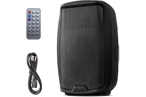 Gemini Sound AS-2112BT Système de PA Bluetooth, 12 Woofer 1500W Watts DJ en Haut-parleurs DJ, SD, USB, XLR entrée / sortie, 2 x 1/4 Pouce Microphone / RCA et entrées aux avec poignées, TWS