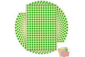BEST PRICE TRADING 3,900 x Green Sticky Dots - 8mm - Round Colour Coding Dot Stickers - 15 Sheets