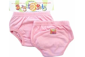 Bright Bots Potty Training Pants with Absorbent and Water Resistant Layer. Bright Pull On Washable Cotton Pants for Toddlers 2 Pack
