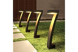 LETMY Solar Lights Outdoor Garden, 4 Pack Solar Garden Lights with Bright Warm White LED, Up to 12 Hrs Solar Powered Waterproof Garden Ornaments Outdoor for Patio Lawn Yard Pathway Decoration