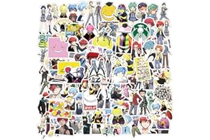 NEULEBEN Lot de 100 autocollants de dessin animé japonais, assassinat, salle de classe, graffiti, dessin animé, pour ordinateur portable, bagage, skateboard