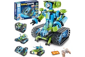 Sillbird Robot Jouet de Construction de Voiture Robotisée avec Télécommande, Cadeau STEM pour Garçons Âgés 8-14,Jeu de Course Acrobatique avec Codage Technique, Modèles 5 en 1 à Construire avec 662pcs