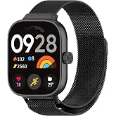 Rongep [Milano Loop] Xiaomi Redmi Watch 6/5/4/Mi Band 10 Pro/9 Pro/8 Pro i&ccedil;in Kordon Manyetik Tasarımlı Terletmeyen Mi Band 1