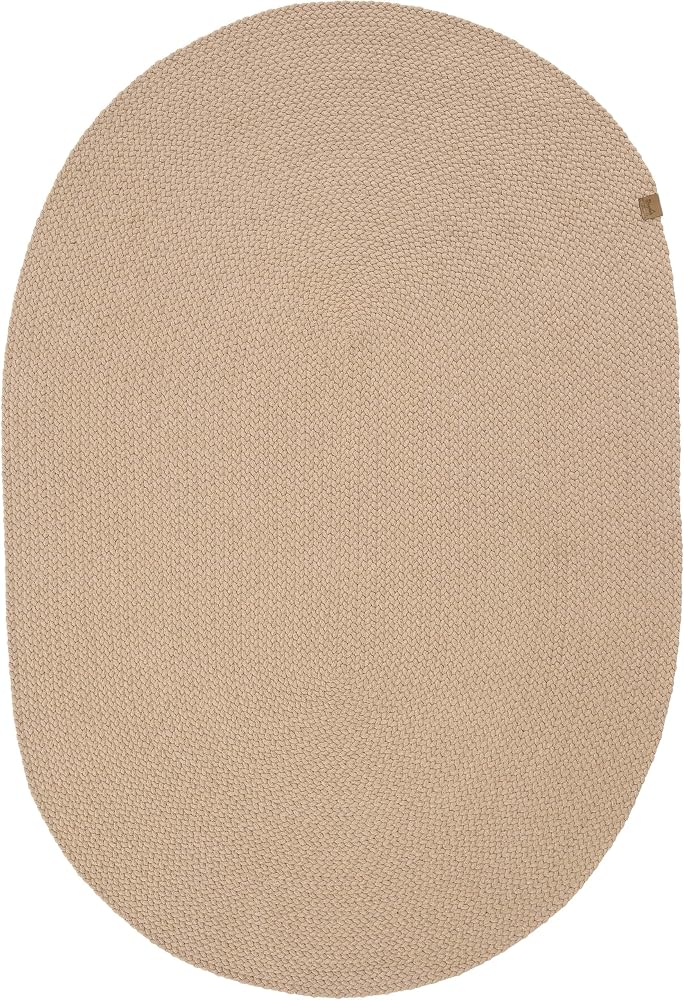 Cool Halı Glenn 608 Bej Banyo Halısı Antre Hol Halısı Hasır Dokulu Oval Banyo Dekoratif Paspas Mutfak Halısı