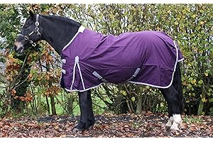 AUTUMNN EQUESTRIAN No Fill Turnout Horse Rugs Horse Turnout Rug 0g Fill 600d Lightweight No Fill Turnout Horse Rugs | 0g Quilted Filling | Standard Full Neck Horse Rain Sheet (6'3'')