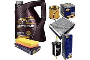 DIEDERICHS Filter Set Inspektionspaket 5 Liter MANNOL Motoröl Extreme 5W-40 API SN/CF SCT Germany Innenraumfilter Luftfilter Ölfilter Kraftstofffilter