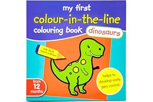 BOOGHE My First Colouring Book Dinosaurs - Baby First Colour in The Line - from 12 Months