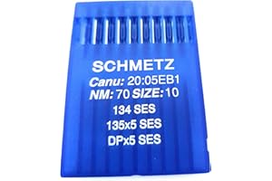EVERNICE Lot de 20 aiguilles 134 SES 135 x 5 Dpx5 pour machine à coudre industrielle (10/70)