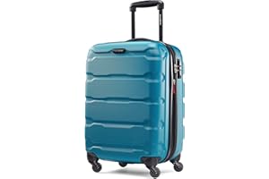 Samsonite Omni Pc - Equipaje expandible Unisex para Adultos con Ruedas giratorias, Azul Caribe, Carry-On 20-Inch, Omni Pc Hardside - Equipaje expandible con Ruedas giratorias