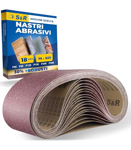 Nastri abrasivi 100x610 60gr per 3 per levigatrice makita Nastri abrasivi 100x610 60gr per 3 per levigatrice makita