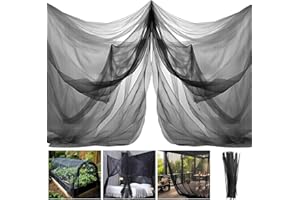 VAKTOP Insect Netting, Fine Garden Mesh Netting with 50pcs Ties, Butterfly Net 9.8 x 13.1ft, Bird Barrier Net for Plant Fruits Flowers Crops Greenhouse Protection