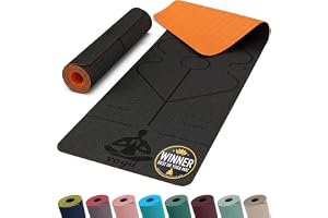 Yogii Yoga Mat - Non-Slip 6mm Thick TPE & Travel-friendly Yoga Mat - Perfect for Home & Gym Exercise Fitness & Pilates - With