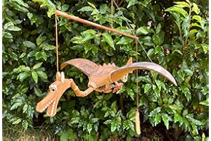 My Family House Dragon Windchime Bamboo Coconut Hanging Wind Chime Mobile Garden Decor Fair Trade Handmade