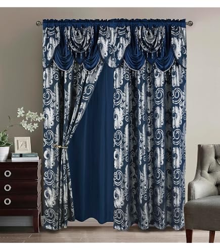 Cortina Greenland Home Fashions Barefoot Bungalow Thalia - Juego De 2 Paneles Con Alzapaños - Estampado Bohemio - 84x42 Cm Cada Panel - Algodón