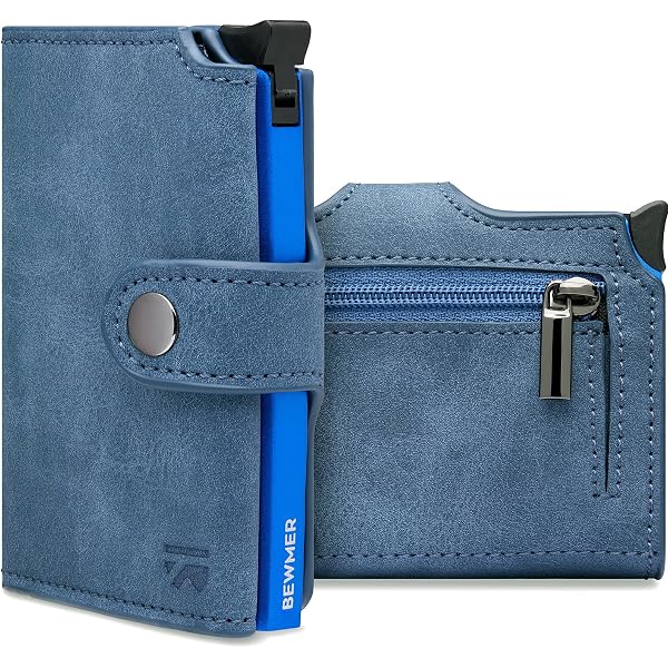 BEWMER Porta Carte Di Credito 1 Schermato | Portafoglio Slim Da Uomo E - 11