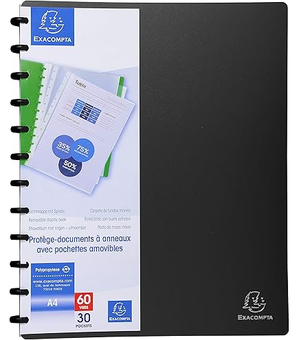 Exacompta - Réf. 11113D - 1 corbeille à courrier Combo Styli Autentik - pour documents au format A4 - dim 34 x 25 x 6,5 cm - porte étiquette - peut