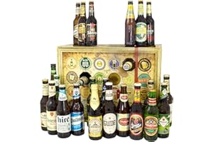 MONATSGESCHENKE Bier Adventskalender Welt und Deutschland mit San Miguel + Saigon + Rothaus + mehr/Biersorten aus aller WELT & DEUTSCHLAND/Bieradventskalender 2024 2025 - mit 24 Biersorten in FLASCHEN