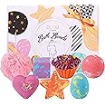 Bath Bombs for Kids, DUAIU 6pcs Fizzy Bubble Bath Bombs for Kids & Women Organic Natural kids Bath Bomb Gift Set with Essential Oils Kid-Friendly Fruit Fragrance and a Bathing Mesh Ball