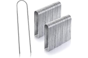 GardenMate Förpackning med 100 x 150 mm galvaniserat 2,9 mm tjockt stål U-formade trädgårdssäkringspinnar