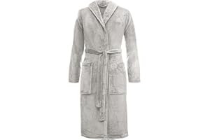 Brandsseller Damen & Herren Bademantel Coral Fleece Unisex leichter Morgenmantel Superweich