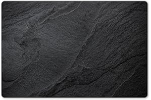 ‎KITCHENYEAH KitchenYeah© Platzsets Abwaschbar 6-Teilig 45x30 cm Tischsets Platzdeckchen rutschfeste Platzset Unterlage Tisch Set Esstisch Modern Placemats Beton - Schwarz - Industrie