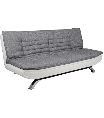 Beliani 3-Sitzer Sofa 'Otra II' In Hellgrau – Klassisches Polstersofa Mit Eichenholz-Füßen & Abnehmbaren Kissen