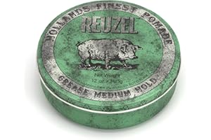 Reuzel Green Grease Medium Hold Pomade - Concentrated Oil Hairstyling Vegan Formula With Natural, Firm And Organic Hold - Defining Grooming Product With Effortless Shine - Original Fragrance - 12 Oz