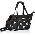 Hobbydog TORCWL3 - Borsa da gatti/piccoli cani, Nero con zampe, 22 x 20 x 36 cm