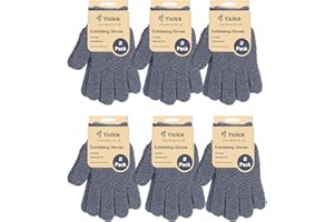 Yiclick Lot de 2 paires de gants exfoliants exfoliants pour le bain et la douche, exfoliant pour le corps pour enlever les peaux mortes, éponge exfoliante en luffa pour homme et femme (Gris 6 paires)