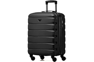 Flight Knight Leichte 4-Rad-ABS-Hartschalenkoffer Handgepack, zugelassen fur uber 35 Fluggesellschaften, einschließlich British Airways, easyJet und maximale Große fur Lufthansa 55 x 40 x 23 cm