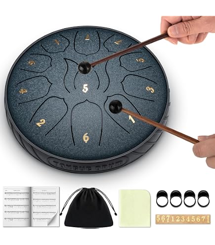 Handpan 18 Pouces 6 Tons - Acier Carbone, Avec Sac, Instrument De Musique Neuf