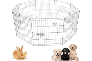 Cozy Pet Puppy Playpen for Dogs Puppies Rabbits Guinea Pigs, Puppy Play Pen Whelping Pen Dog Cage Crate Rabbit Run 4 Sizes - PP01 (We do not ship to the Channel Islands or The Isles of Scilly.)