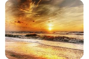 Beach Sunset - Glass Worktop Saver/Protector | Cutting Board - by Pearl Glass (40 x 30cm Medium)