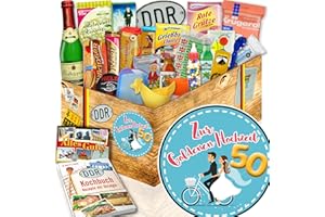 OSTPRODUKTE-VERSAND.DE Golden Wedding Gift Set of 24 GDR/Golden Wedding Gift Box