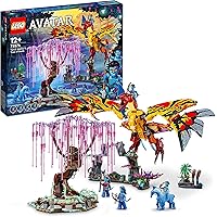 LEGO Avatar Toruk Makto e l’Albero delle Anime, Modellino da Costruire di Pandora con Elementi Fluorescenti e Figura Animale 