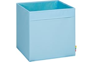 Storanda | MIO Aufbewahrungsbox Regal | Faltbare & Extra Stabile Kallax Boxen Aufbewahrung | Aufbewahrungskorb Regalbox für Würfelregal | Ideal für Zuhause & Kinderzimmer | 33x33x33 cm | Hellblau