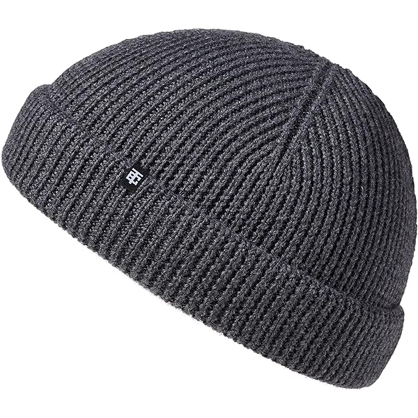 STETSON Bonnet Nashville Docker Homme - Made In Italy Bord Pliable En Tricot Laine Avec Revers, Bonnets Automne-Hiver, Anthracite, 54-60